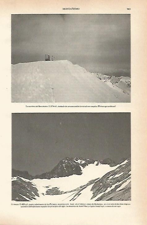 LAMINA ESPASA 26688: La cumbre del Bastiments y el Aneto
