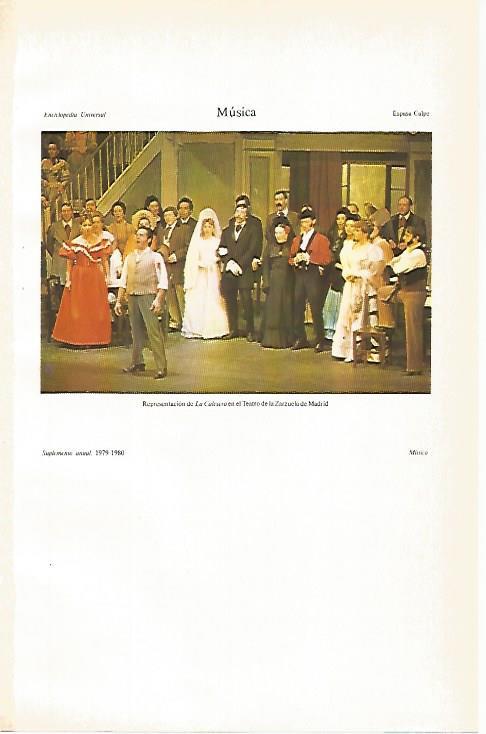 LAMINA ESPASA 26690: Representacion de La Calesera en el Teatro de la Zarzuela de Madrid