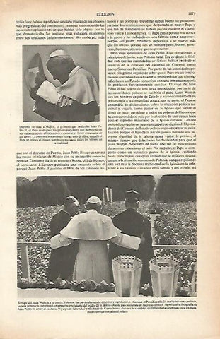 LAMINA ESPASA 26702: Juan Pablo II en su visita a Mexico y Polonia