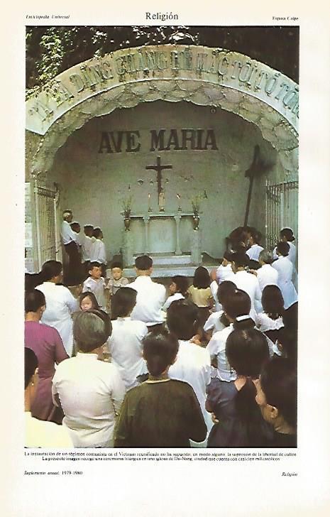 LAMINA ESPASA 26703: Misa en una iglesia de Da-Nang Vietnam
