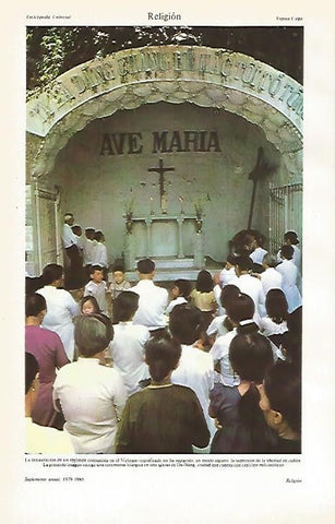 LAMINA ESPASA 26703: Misa en una iglesia de Da-Nang Vietnam