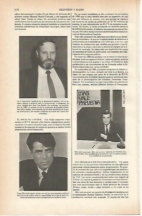 LAMINA ESPASA 26707: J. L. Balbin Jesus Hermida y Ramon Sanchez Ocaña