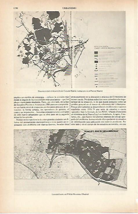 LAMINA ESPASA 26722: Plan de Madrid y Usos Del Suelo del PAI de Moratalaz