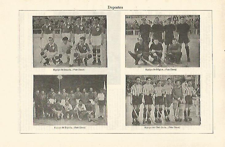 LAMINA ESPASA 26733: Equipo de hockey de Irlanda Belgica España y Club Pattn