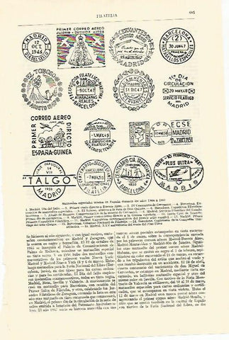 LAMINA ESPASA 26751: Matasellos especiales de España entre 1944-1951
