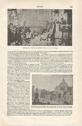 LAMINA ESPASA 26752: Proclamacion de las Cortes de Cadiz por S. Viniegra