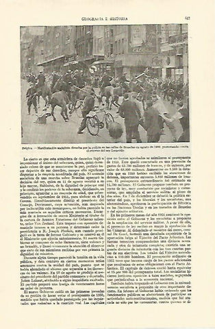 LAMINA ESPASA 26762: Manifestacion socialista en Bruselas en 1950