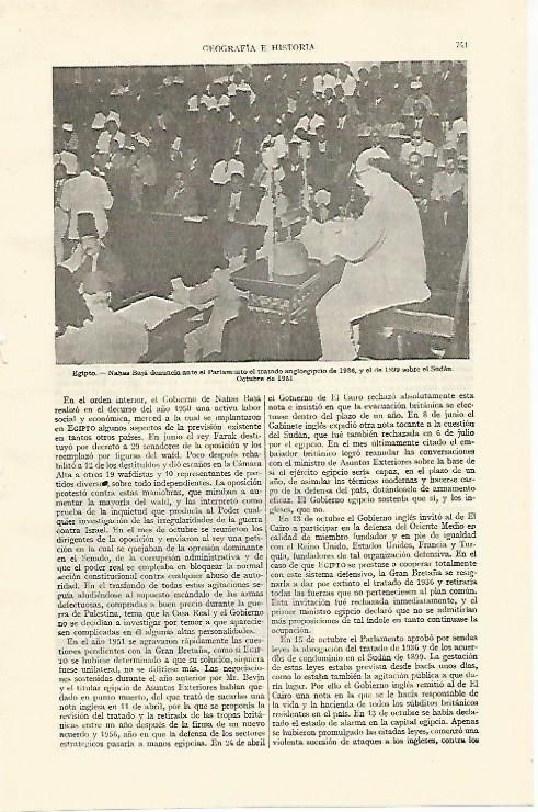 LAMINA ESPASA 26771: Nahas Baja de Egipto en 1951