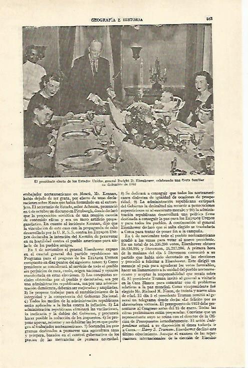 LAMINA ESPASA 26783: Eisenhower en familia en 1952