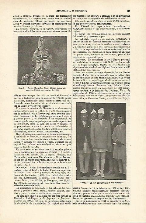 LAMINA ESPASA 26799: Jooda Shamshez Jung ultimo maharaja de Nepal
