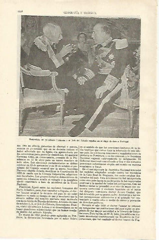 LAMINA ESPASA 26800: Franco y el presidente Carmona de Portugal