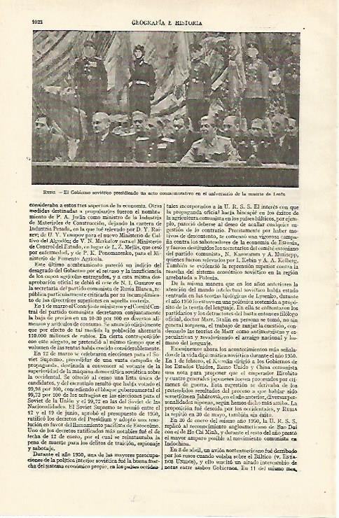 LAMINA ESPASA 26801: Acto sovietico en el aniversario de la muerte de Lenin