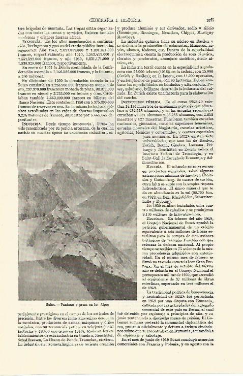 LAMINA ESPASA 26802: Pantano y presa en los Alpes de Suiza
