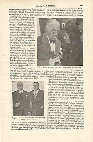 LAMINA ESPASA 26805: El presidente de Turquia C. Bayar