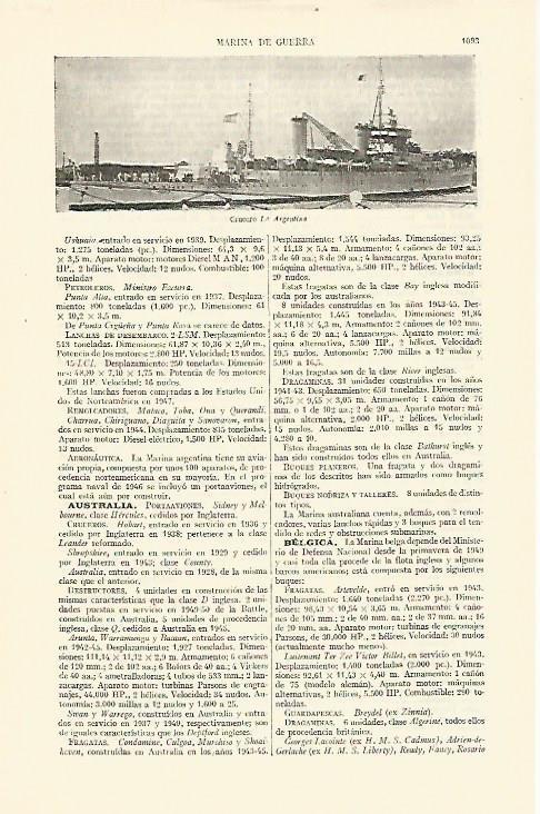 LAMINA ESPASA 26813: Crucero La Argentina