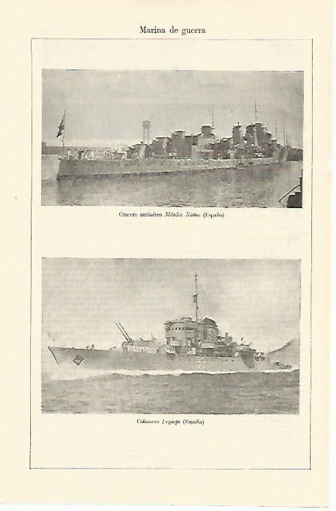 LAMINA ESPASA 26816: El Mendez Nuñez y el Legazpi de la Marina de España