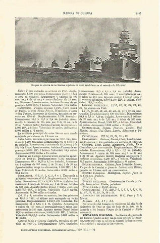 LAMINA ESPASA 26820: Buques de guerra de la Marina española