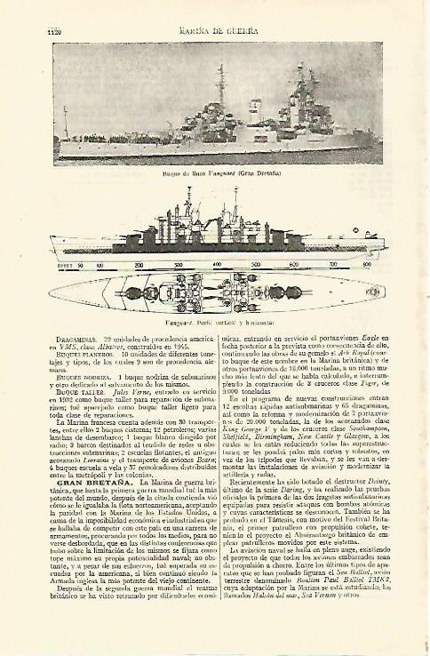 LAMINA ESPASA 26827: Buque Vanguard de Gran Bretaña