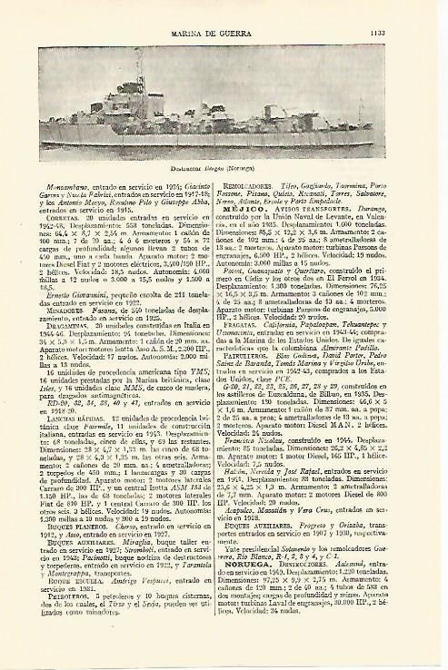 LAMINA ESPASA 26834: El destructor Bergen de Noruega