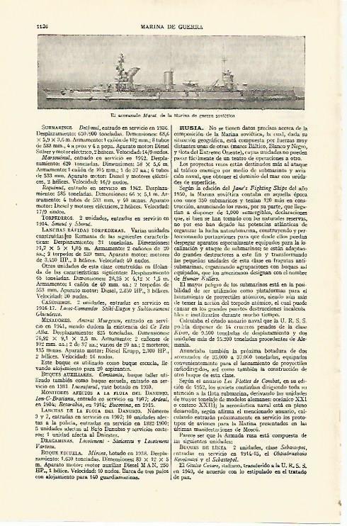 LAMINA ESPASA 26835: El acorazado Marat de la URSS