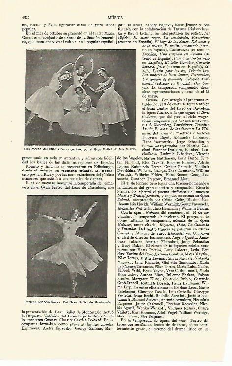 LAMINA ESPASA 26839: Escana del ballet Paso a cuatro y Tatiana Riabouchinska