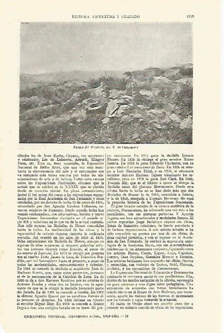 LAMINA ESPASA 26843: Paisaje del Montseny por R. de Campmany