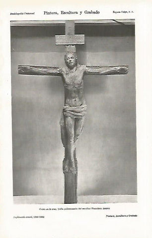 LAMINA ESPASA 26856: Cristo en la Cruz talla de F. Asorey