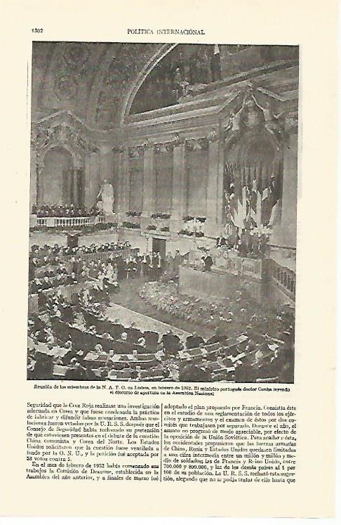 LAMINA ESPASA 26861: Reunion de la OTAN en 1952