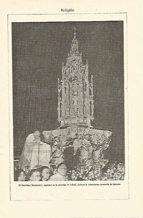 LAMINA ESPASA 26874: El Santisimo Sacramento de Toledo