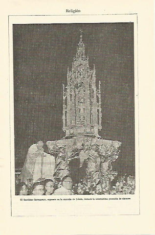 LAMINA ESPASA 26874: El Santisimo Sacramento de Toledo