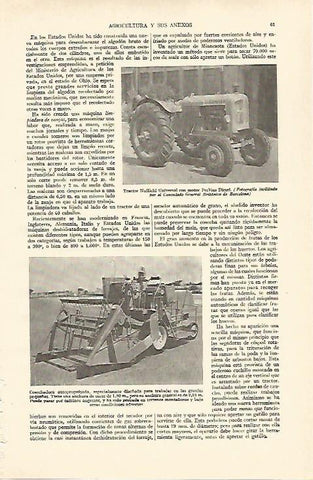 LAMINA ESPASA 26892: Tractor Nuffield Universal y cosechadora autopulsadora