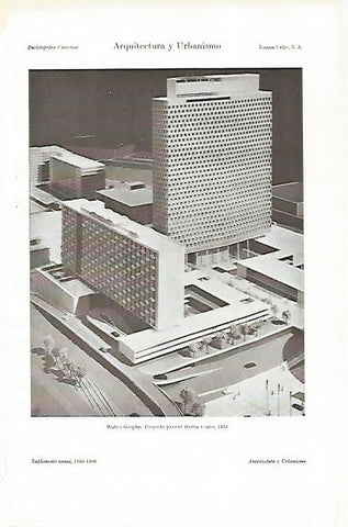 LAMINA ESPASA 26904: Proyecto de W. Gropius para el Boston center 1953