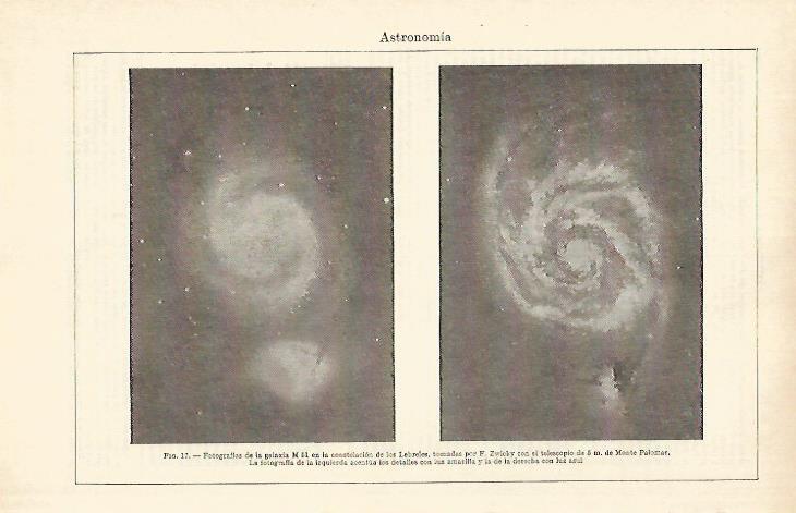 LAMINA ESPASA 26917: Fotografia de la galaxia M 51