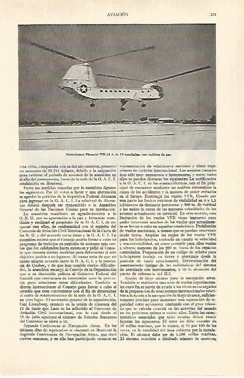 LAMINA ESPASA 26919: Helicoptero Piasecki YH-16 A