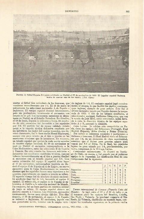 LAMINA ESPASA 26932: Partido de futbol España - Egipto en 1955