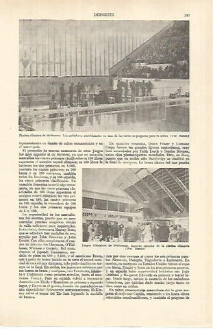 LAMINA ESPASA 26935: Piscina olimpica de Melbourne
