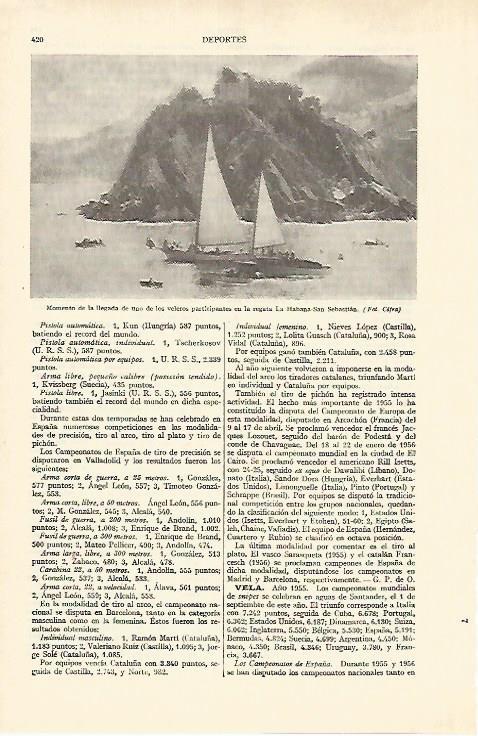 LAMINA ESPASA 26942: Regata La Habana - San Sebastian