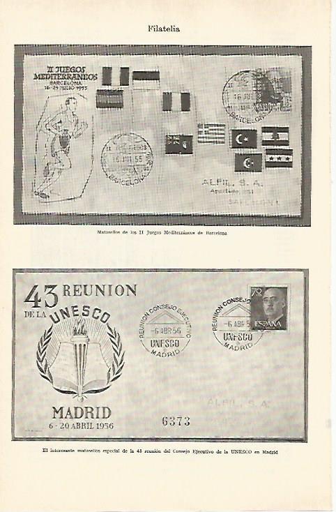 LAMINA ESPASA 26948: Matasellos de los II Juegos Mediterraneos