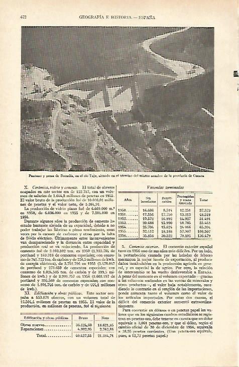 LAMINA ESPASA 26980: Pantano y presa de Buendia