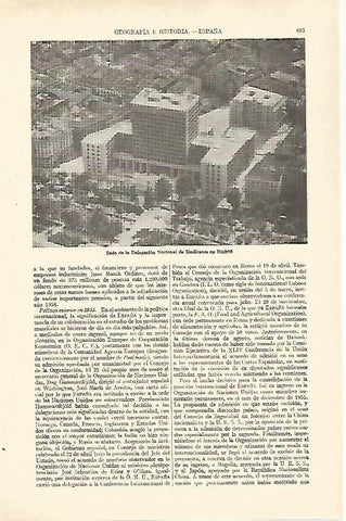 LAMINA ESPASA 26983: Sede de la Delegacion Nacional de Sindicatos en Madrid