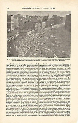 LAMINA ESPASA 26994: El rio Blacksstone inunda la ciudad de Pawtucket