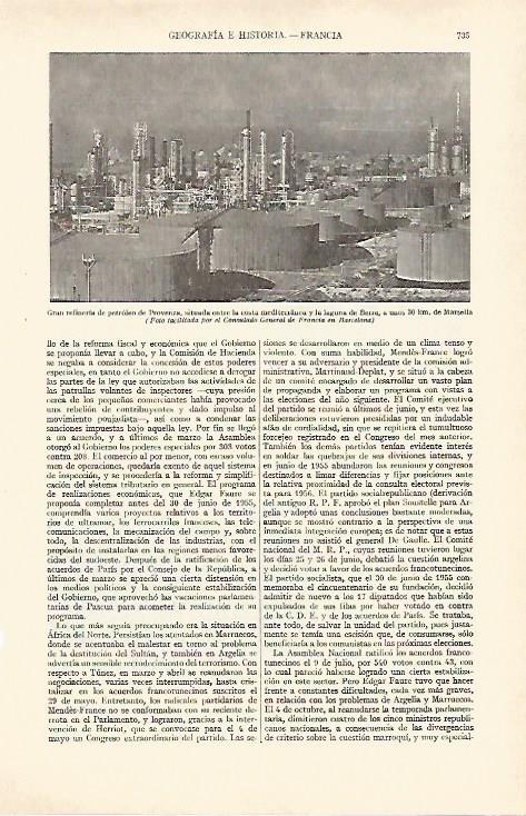 LAMINA ESPASA 26999: Refineria en Provenza