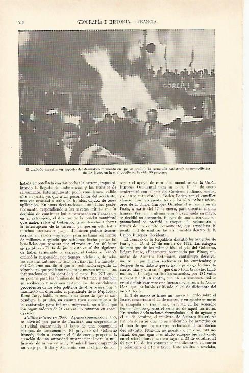 LAMINA ESPASA 27000: Accidente en Le Mans 