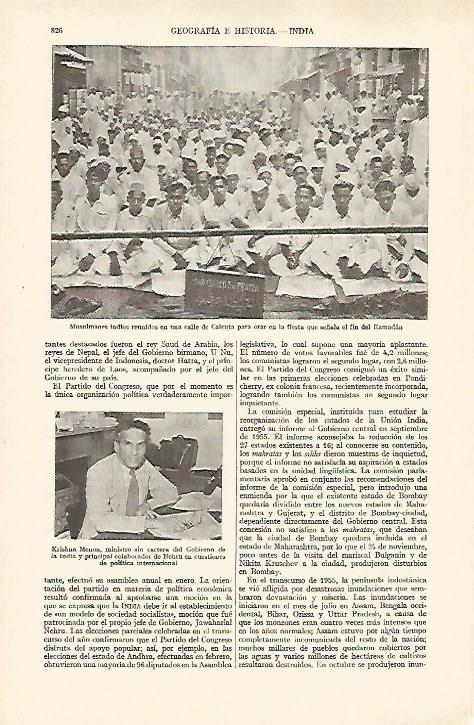 LAMINA ESPASA 27020: Musulmanes en Calcuta India