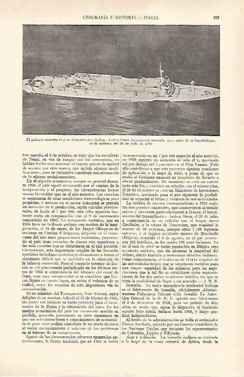 LAMINA ESPASA 27025: Transantlantico de Italia Andrea Doria