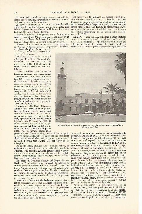 LAMINA ESPASA 27027: Palacio Real de Bengasi Libia