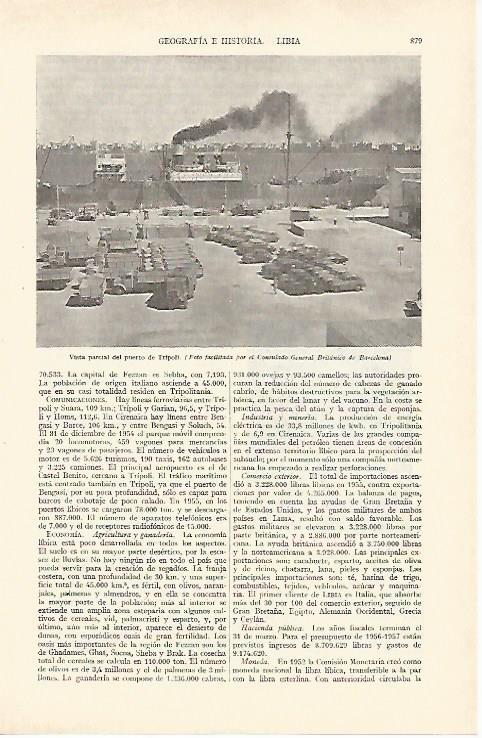 LAMINA ESPASA 27028: Puerto de Tripoli Libia