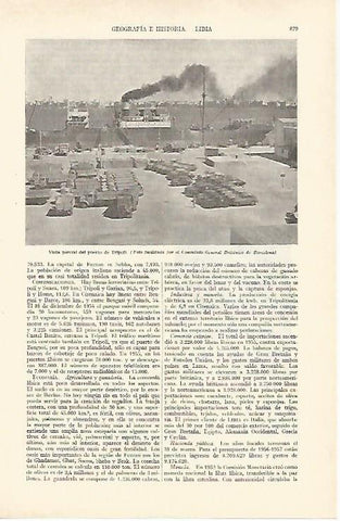 LAMINA ESPASA 27028: Puerto de Tripoli Libia