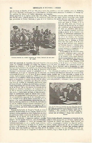 LAMINA ESPASA 27036: Entrada triunfal de Burguiba en Tunez 