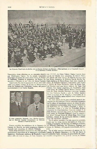 LAMINA ESPASA 27052: Orquesta Filamornica de Berlin con Von Karajan